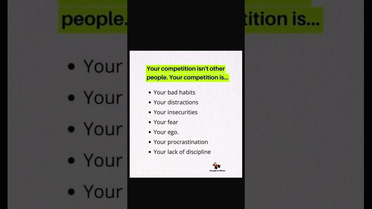 Your Biggest Competition Is YOU Conquer Inner Battles SuccessMindset Discipline Motivation