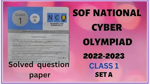 #FavFive | SOF National Cyber Olympiad Class 1 2022-2023 | NCO solved Question Set A| #nco | #class1