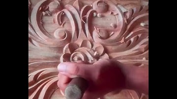 TitleBeautiful Hand-Carved Floral Wood Design | Elegant Woodworking Art✅