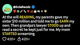 (FULL STORY) At the will reading, my parents gave my sister $10 million and told me to go earn my...