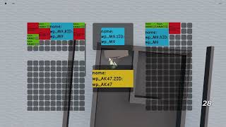 Grid/Tetris inventory showcase