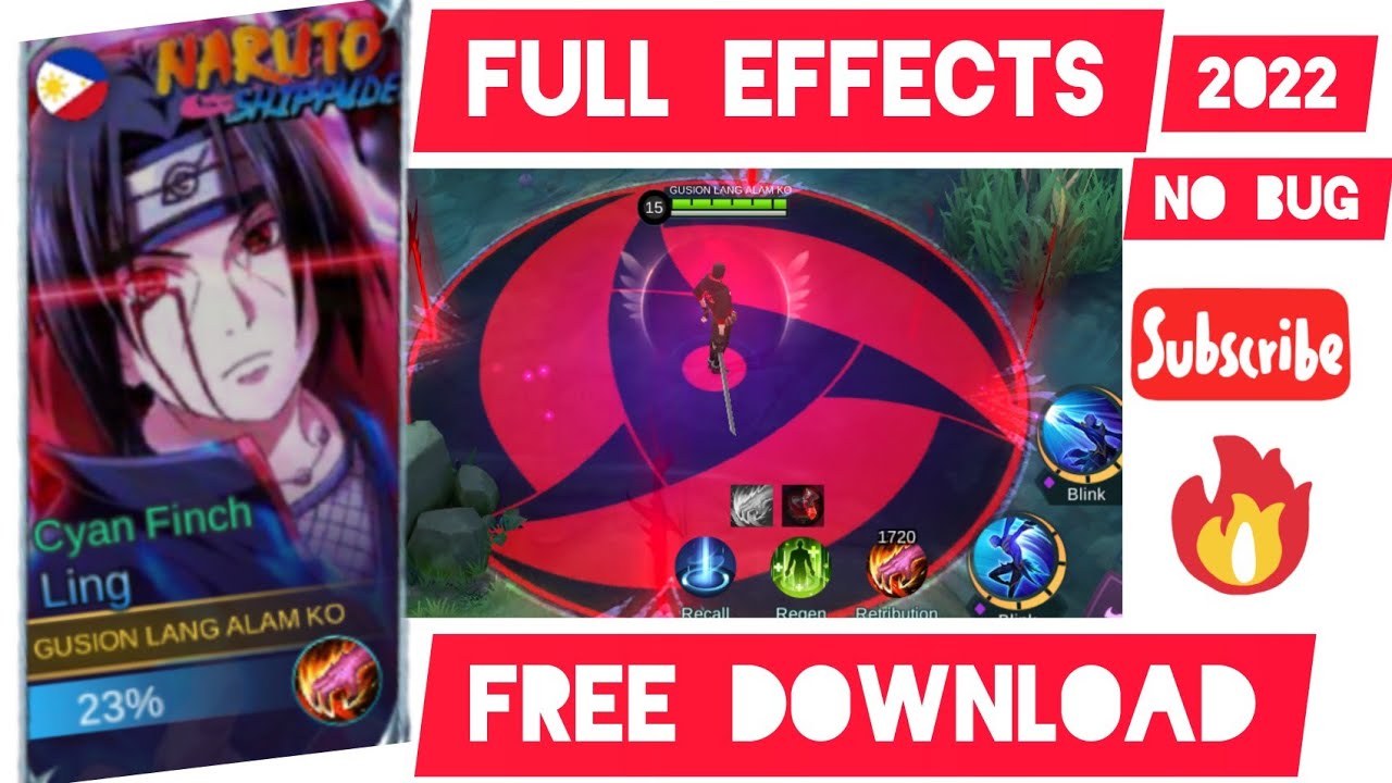 LING × UCHIHA ITACHI |MOD SKIN MLBB 2022