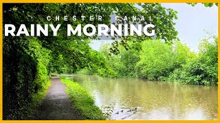 Rainy Morning Walk towards Chester π§οΈ | Shropshire Union Canal | 4K 60fps HDR No Talking