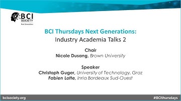 BCI Thursday Next Generations Industry Academia Talks 2