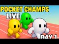 Pocked Champs Live Day 01 | Start Noob To Hero Series 🚀 #pockedchamps #gaming 