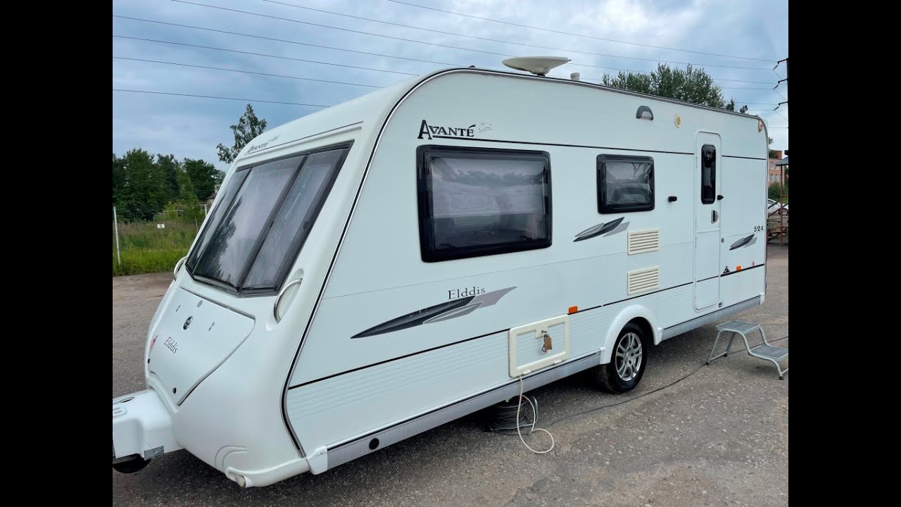 Обзор уютного дома на колёсах,прицепа-дачи,автодома,кемпера Elddis AVANTE 2008 года 4-5 мест огонёк