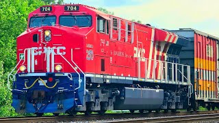 [4K] (WHOA) WOW CATCHES ALERTX3! Train action with 3 trains &amp; different RRs! A MUST SEE! 