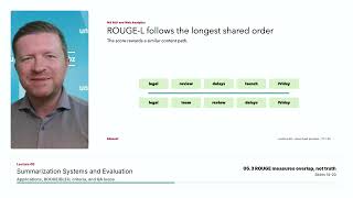 Natural Language Processing – Lecture 5: Summarization Systems and Evaluation | unibz EduNext