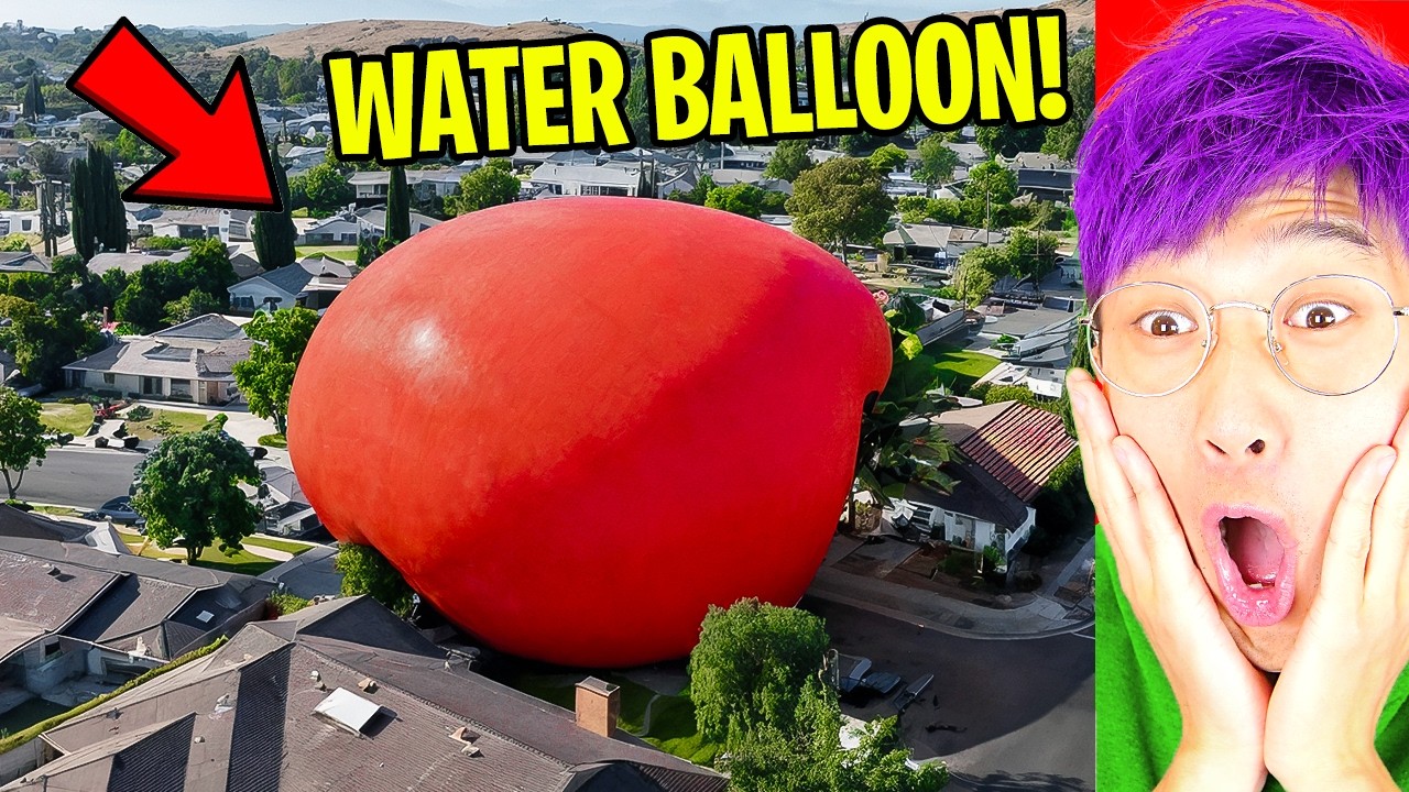 GIANT WATER BALLOON DESTROYS A CITY!? (LANKYBOX REACTION!)