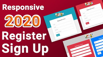 Responsive Register/Sign Up page Design with Bootstrap 4 - 2020