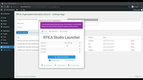 RTILA OAS Organization Activation Service