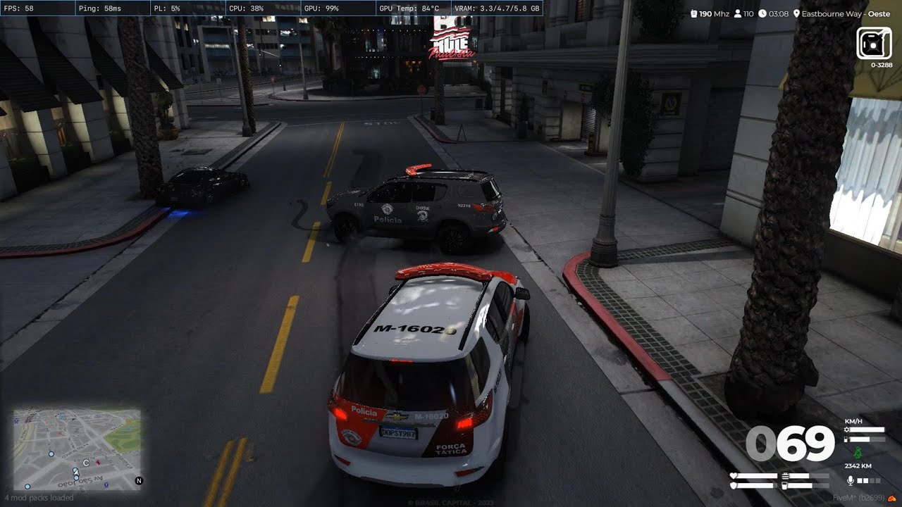 GTR R35 TENTOU FUGIR DA POLICIA MILITAR • Força Tática • BRASIL CAPITAL ROLEPLAY