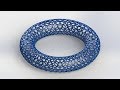 Torus with hexagonal mesh in Solidworks 2016