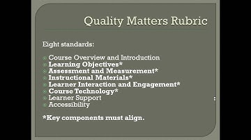 Quality Matters Overview