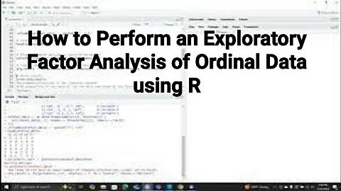 How to Perform an Exploratory Factor Analysis of Ordinal Data using R #r #ordinal #factoranalysis