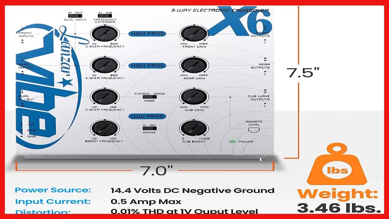 Great product -  LANZAR Upgraded 3-Way Electronic Audio Crossover - Network Hi-Pass and Low-Pass Cha