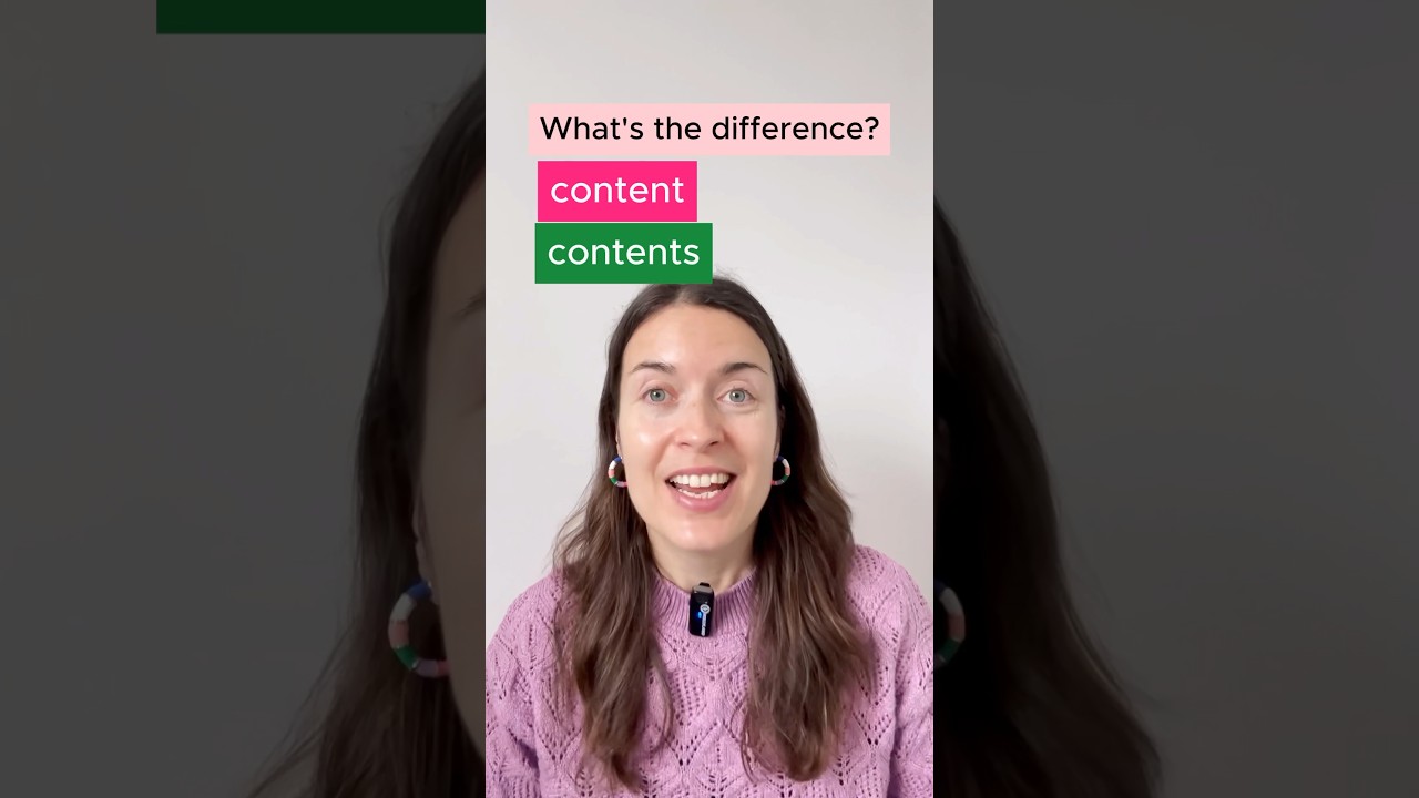 Content and contents - what&rsquo;s the difference in English?
