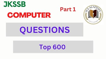 Computer Question Answers PYQs || JKSSB || Faa || JKPSI