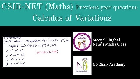 Calculus of Variation (EULER-LAGRANGE EQUATION) Question UGC NET (Q.IDM(NET)CoV43M)