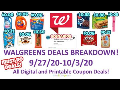 Walgreens Deals Breakdown 9/27/20-10/3/20! All Digital and Printable Coupon Deals!