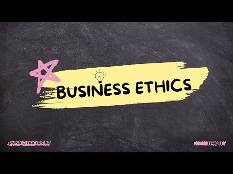 ETIKA BISNIS & PROFESI { Business ethics, the moral and standard values pf ethics }