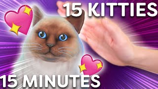 15 KITTIES 15 MINUTES CHALLENGE | Sims 4