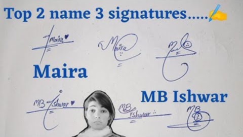 MB Ishwar and Maira name signature#easy # professional#name  signature with arooj
