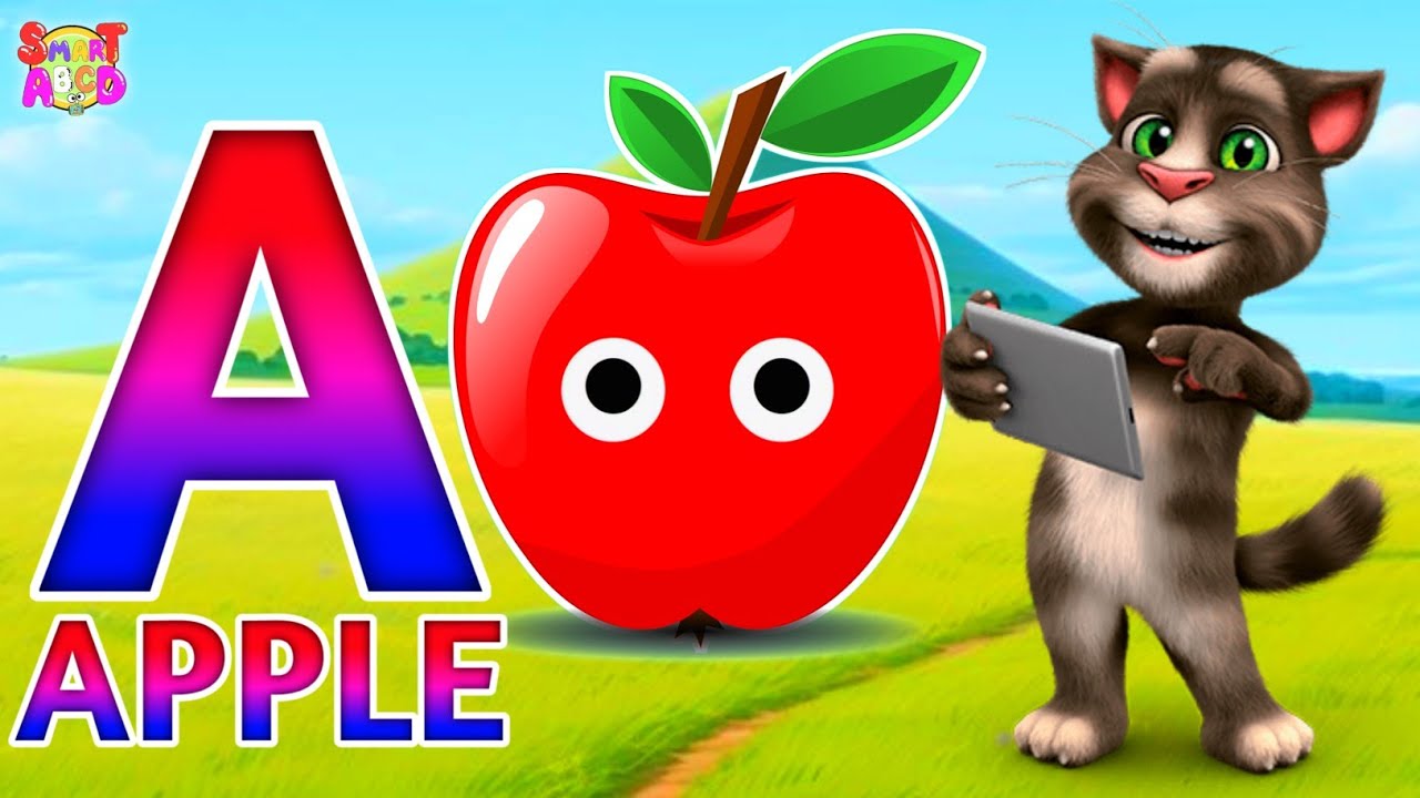 Phonics Song 2 with TWO Words in 3D - A For Apple🍎🍏- ABC Alphabet Songs with Sounds for Children's