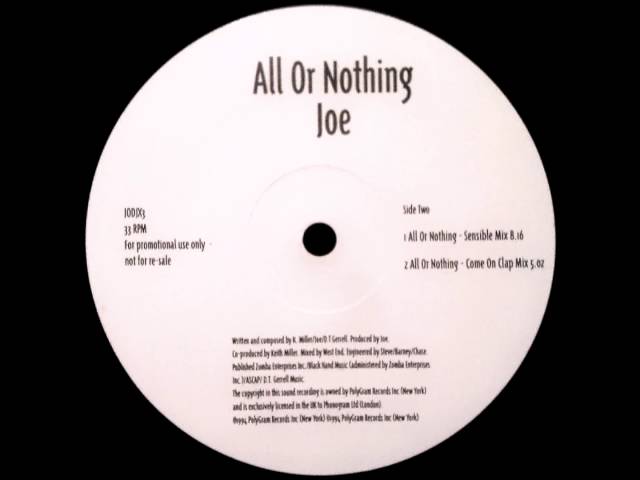 Joe - All Or Nothing (Sensible Mix) - YouTube