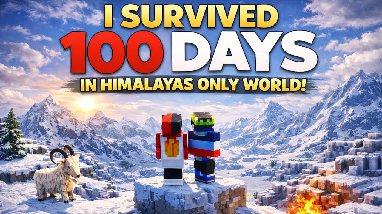 I Survived 100 Days in a Himalayas Only World in Minecraft Hardcore! 🏔️ ...