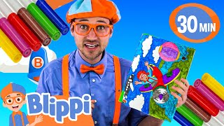 color with blippi blippi learns learn colors and science with blippi