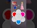 Mario & Princess Peach Color Challenge! Who Wins? #luigi #mario #nintendo #peach #satisfying #asmr