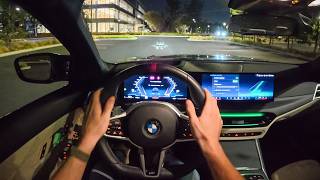 2025 BMW M340i - POV Night Drive (Binaural Audio)