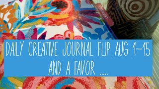creative daily journal / fauxbonichi flip aug 1-15 and a FAVOR