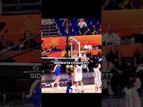 Sideways 3 pointer?? #shorts #basketball