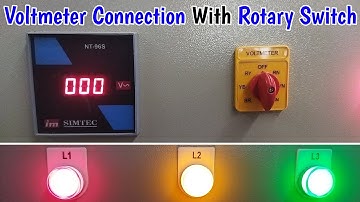 Digital Voltmeter Connection with Rotary Switch & Indicator Light @MianElectric