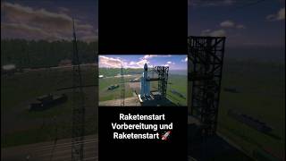 Raketenstart Vorbereitung und Raketenstart 🚀 #bausimulator #raketenstart #gaming