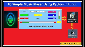 How to Create Simple Music Player Using Python In Hindi #3 | Python Mini Projects #21 | ForCodeCoder