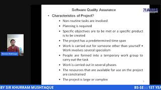 BS SE   1ST YEAR   SEMESTER 1   SUBJECT INTRODUCTION TO SOFTWARE ENGINEERING   SESSION 14