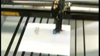 laser machine making wedding card