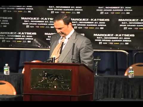 Richard Schaefer Speaks at Marquez Post Fight Pres...