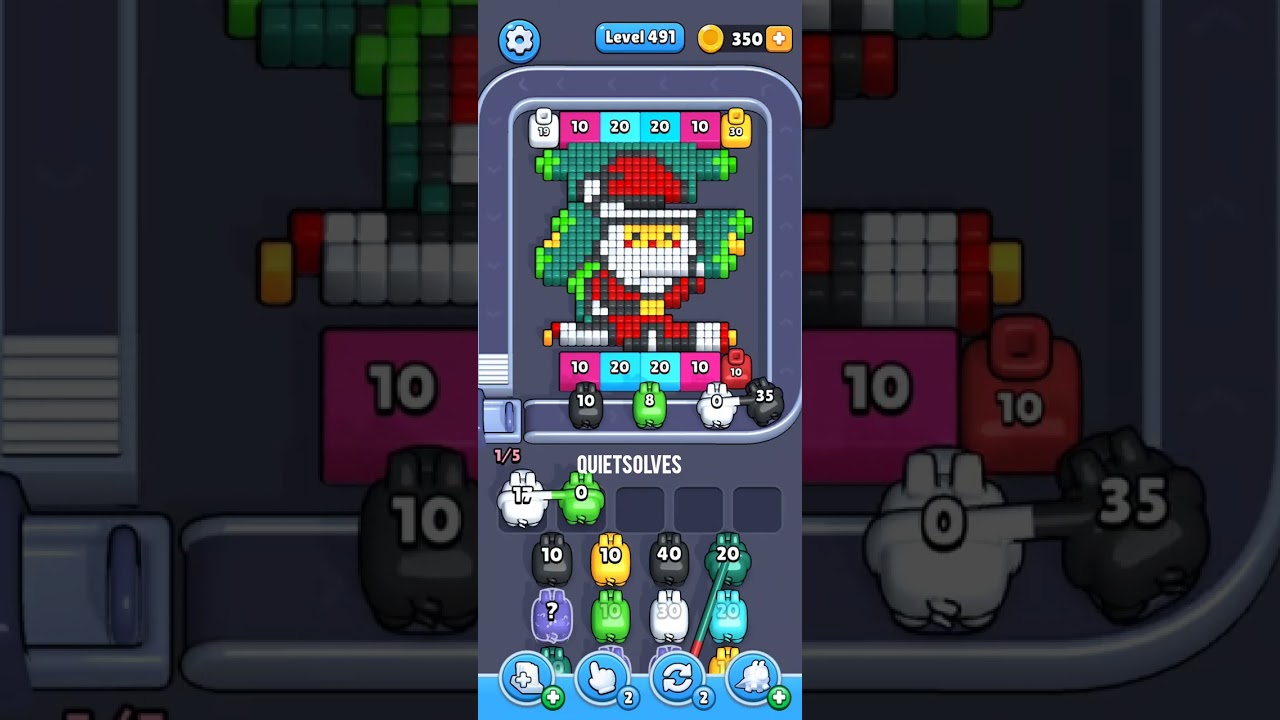 Pixel Flow Level 491 Solution - Relaxing Walkthrough (No Commentary)