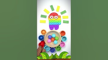 Color Sorting ASMR #asmr #satisfying #woodenballs #colorful