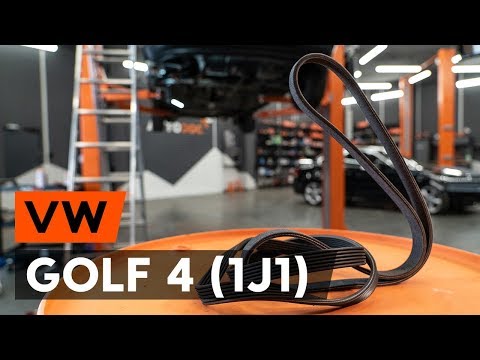 How to change serpentine belt / v-ribbed belt on VW GOLF 4 (1J1)