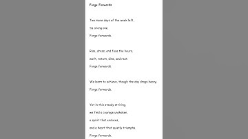 Forge Forwards, Weekday Poem - channeling Charlotte Brontë, hence the 🎵 #charlottebronte  #katebush