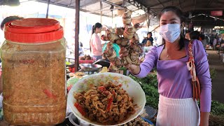 Market show : Buy small river shrimps to make fermented shrimps / Fermented shrimps recipe