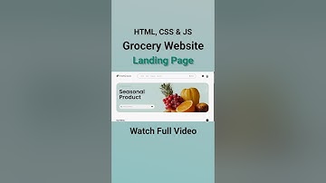 How to Create Grocery Website Using HTML & CSS | Fast Code