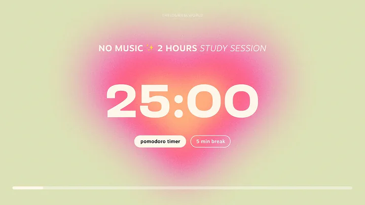 2-hour Pomodoro Timer for Studying | 💖 Study Session with breaks | Aesthetic Focus Countdown ⏱️