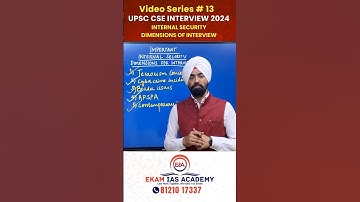 UPSC CSE Interview 2024: Key Internal Security Questions by Major SPS Oberoi
