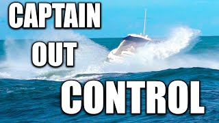 Captain at full throttle! Watch what happened ( Haulover Inlet) | DroneviewHD